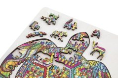 Dřevěné puzzle Želva 132 dílků