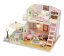 Maison miniature à deux enfants Maison rose