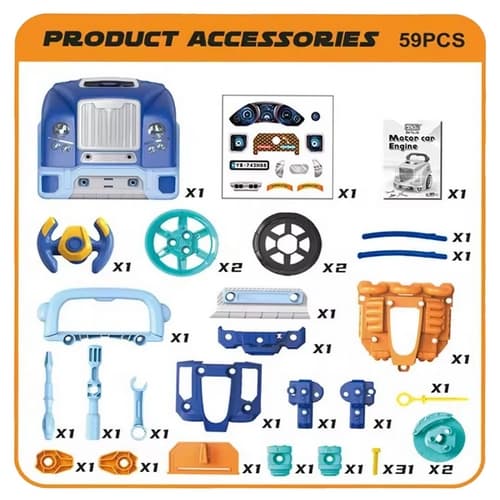 Bavytoy Autodílna TRUCK modrý dětská sada automechanik