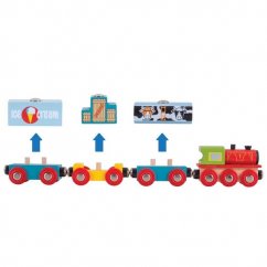 Tren de mercancías Bigjigs Rail + 3 vías