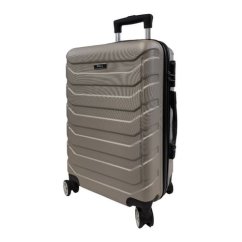 Bavy Valiză de călătorie cu carcasă rigidă 20" Ribs Gold beige