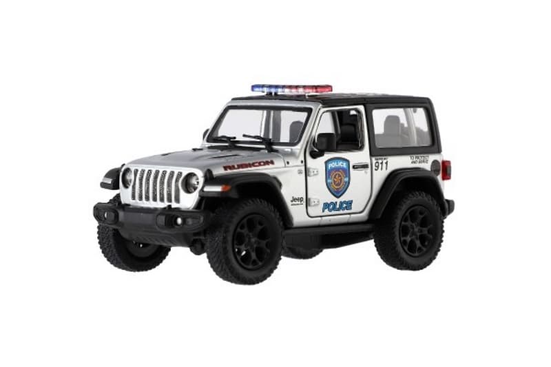 Car Kinsmart Jeep Wrangler Police 2018 métal/plastique 12cm pour reverse stretch