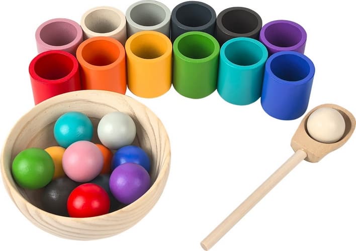 2Kids Toys Duhové kuličky a kalíšky 12 barev