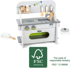 Petit pied de cuisine en bois Compact