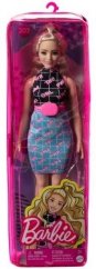 Barbie Modelo - vestido negro y azul con riñón HJT01 TV