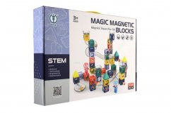 Pista de bolas magnéticas con figuras de plástico 102 piezas en caja