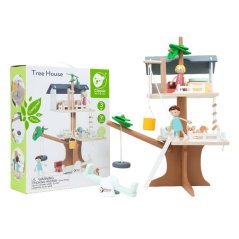 Copac casa cu accesorii din lemn 31pcs în cutie 29x36x11cm