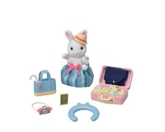 Sylvanian family Mommy White Rabbit et Weekend Travel Set