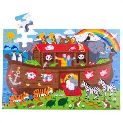 Bigjigs Toys Puzzle de sol "Arche de Noé" 48 pièces