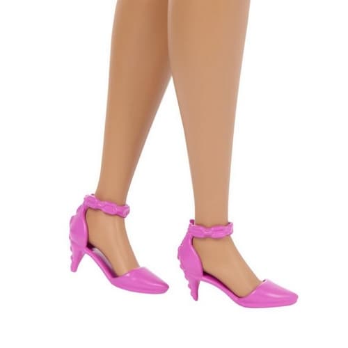 Barbie Modelka - lesklé šaty s volánkem