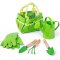Bigjigs Toys Set de unelte de grădină în geantă de pânză verde