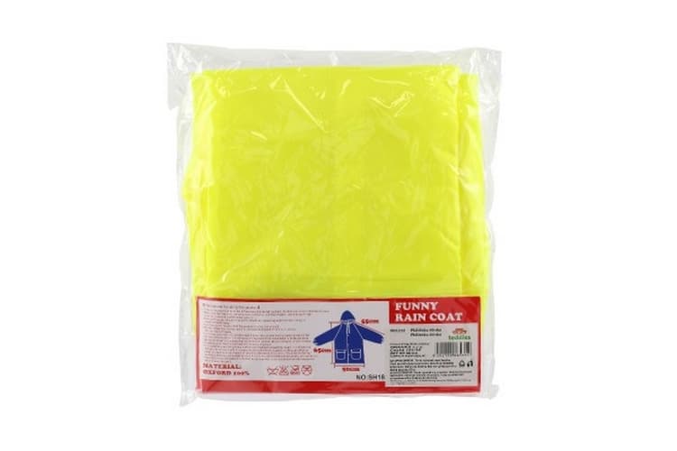 Detský plášť do dažďa kačica veľkosť 110-120cm žltá