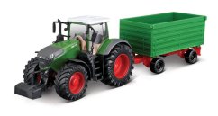 Bburago - FARMLAND, Fendt 1050 s dvoustranným sklápěcím přívěsem, 10 cm