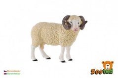 Mouton bélier domestique zoné en plastique 9cm dans un sac