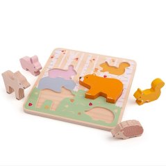 Puzzle in legno Bigjigs Baby Woodland