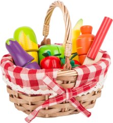 Petit panier à pied avec légumes