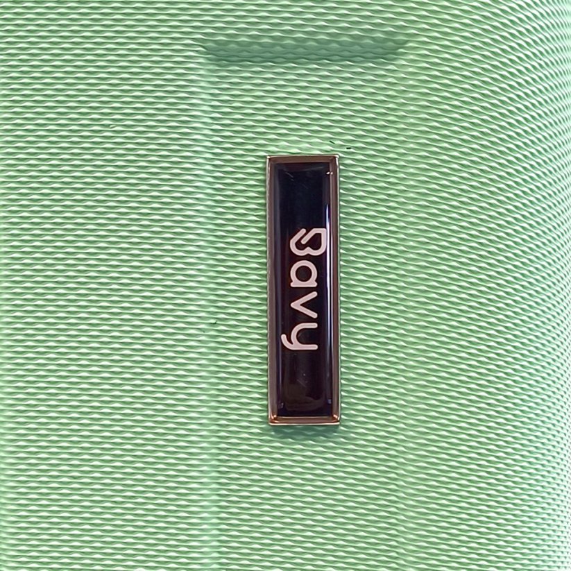 Walizka podróżna Bavy 20" Paski Jasnozielony