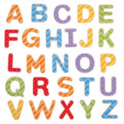 Bigjigs Toys mágneses színes ábécé (nagybetűs)