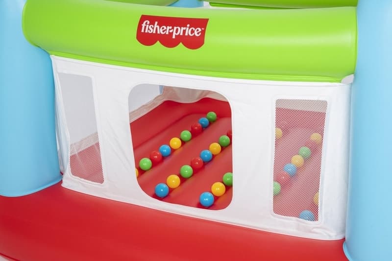 Bestway Fisher-Price centru de joacă gonflabil cu mingi (50 de bucăți), 1,75x1,73x1,35m