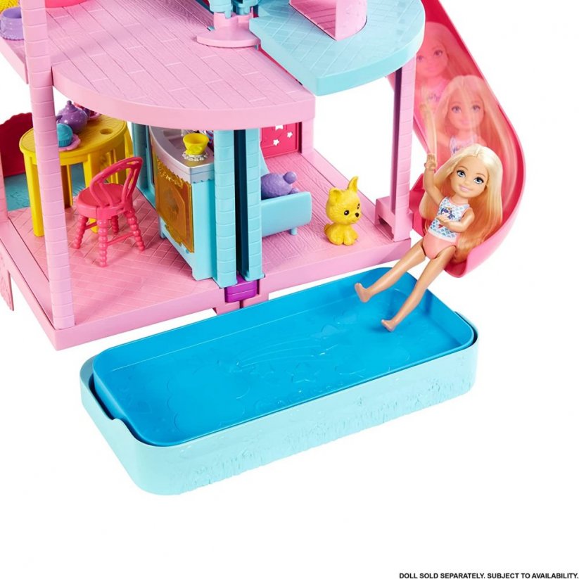Barbie Chelsea domček so šmykľavkou