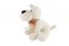 Perro/Cachorro sentado de felpa 25cm blanco en bolsa 0+