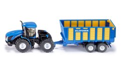 SIKU Farmer 1947 - Tracteur New Holland avec remorque Joskin, 1:50