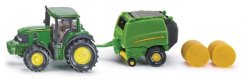 SIKU Blister 1665 - Tractor John Deere cu presă de balotat