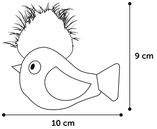 Flamingo Winny Hračka pro kočky Ptáček 10cm