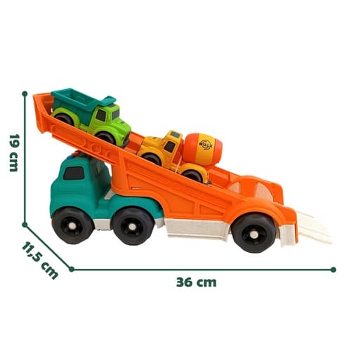 Bavytoy Set truck s autíčky z bioplastu