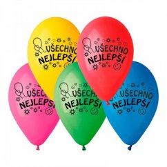 Balon gonflabil 10'' diametru 26cm Happy Birthday 10pcs