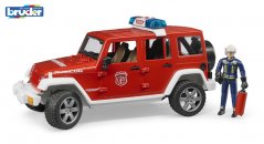 Bruder 2528 Jeep Wrangler Rubicon hasičské auto s figúrkou a príslušenstvom