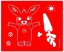 Markere de suflat Bunny Bing 6pcs cu șabloane în cutie 12x19cm