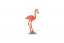 Flamingo Caribbean zooted plastique 9cm en sac