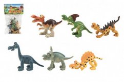 Dinosaurio de plástico 9-11cm 6 piezas en bolsa