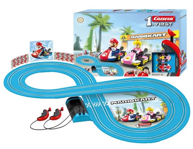 Autodráha Carrera First Mario Nintendo 2,4m plast +2 auta na bat. v krabici 50x30x7cm