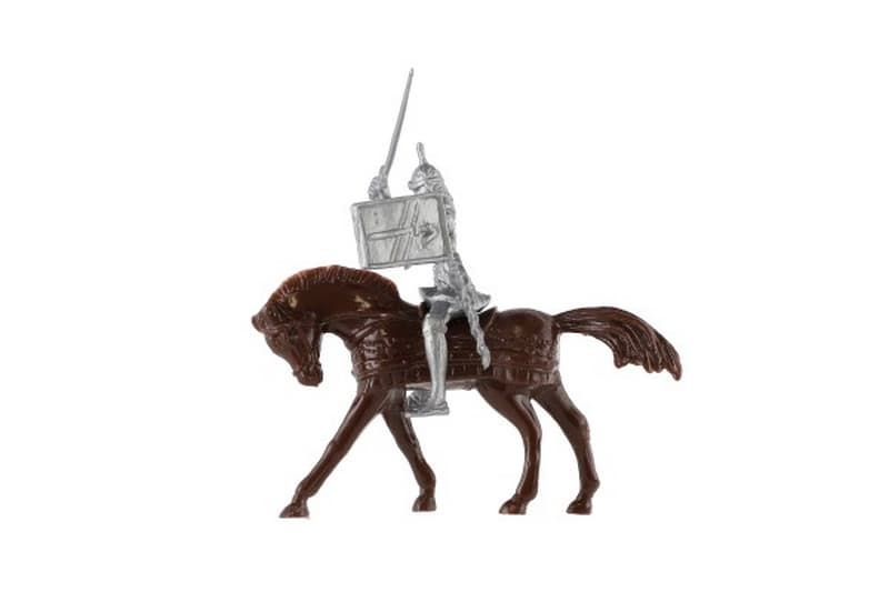 Figurines chevaliers avec chevaux en plastique 5-7cm dans un sac