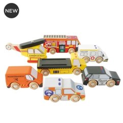 Set de mașini de salvare cu furgonetă de jucărie și elicopter