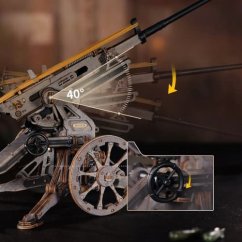 RoboTime 3D dřevěná mechanická skládačka Protiletadlové dělo