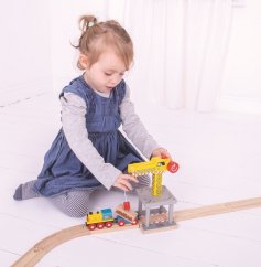 Bigjigs Rail Big Crane Jaune