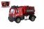 Mașină de pompieri cu cisternă din plastic 12cm retractabil în cutie 17x12x8cm