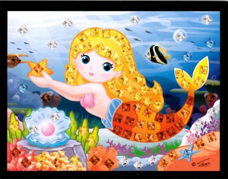 Mozaika mini obrázek mořská panna v sáčku