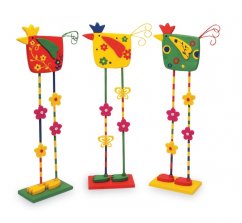 Pájaros decorativos de pie pequeño 3 piezas