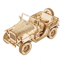 RoboTime drewniane puzzle 3D Jeep wojskowy