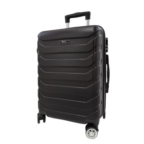 Bavy Cestovní kufr skořepinový 20"  Ribs Black