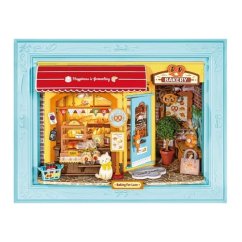 Puzzle 3D din lemn RoboTime într-o ramă Brutărie