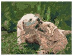 Festmény számok alapján vászonra Kutyák 30x40 cm