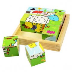 Bigjigs Toys Picture Cubes Cubos Animales 9 Cubos