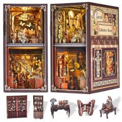 2Kids Toys 3D skládačka Zarážka na knihy Miniatura domečku Dům sběratele motýlů