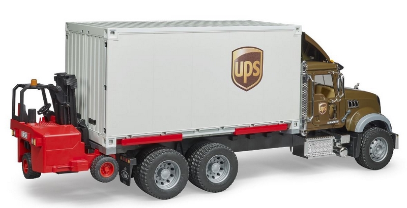 Bruder 2828 Logistic Mack Granite UPS Logistic cu accesorii