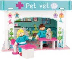 Clinica veterinară cu picior mic cu accesorii